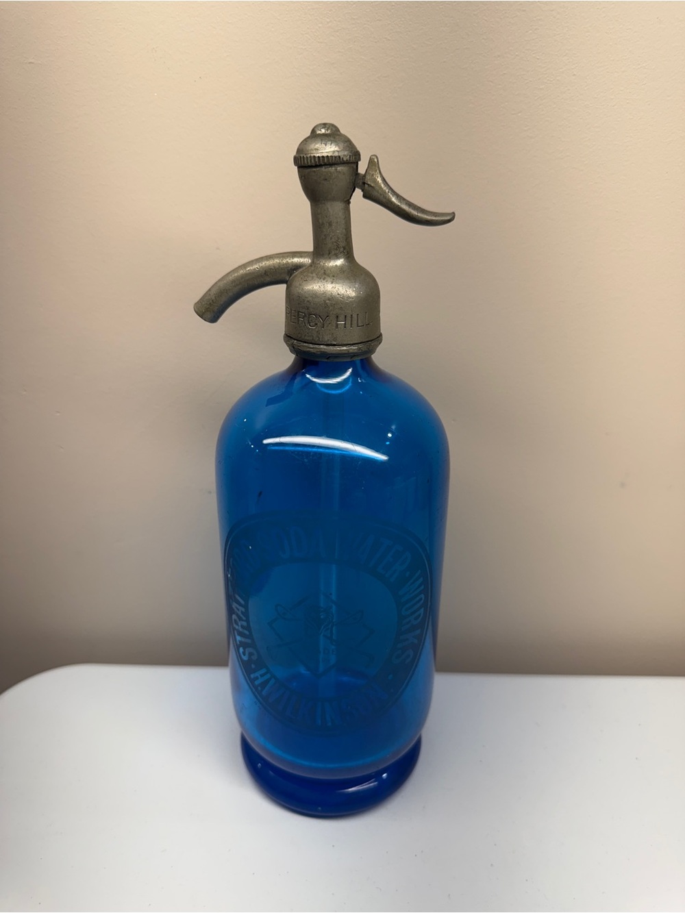 Blue Vintage Soda Siphon Bottle Seltzer Stratford Soda Water Wilkinson